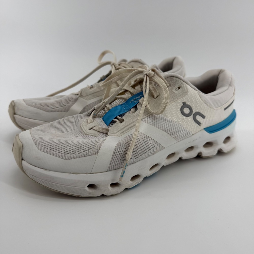 On Cloudrunner 2 White Horizon Blue Running Shoes Women's Size 10 Flaw Athletic